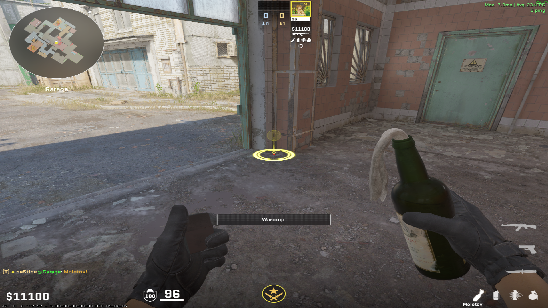Cache molotov lineup Sandbags Molotov — throw 1, where to stand (1)