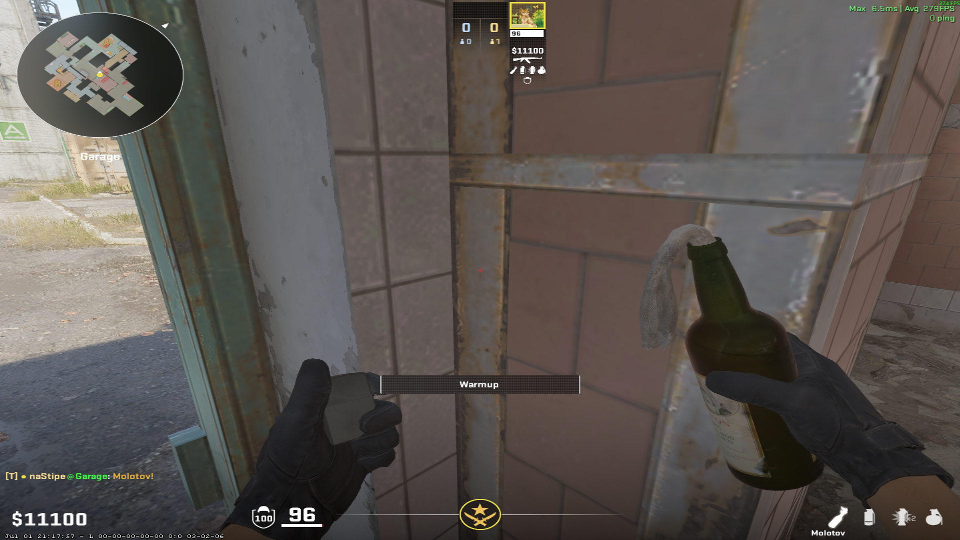 Cache molotov lineup Sandbags Molotov — throw 1, where to stand (2)
