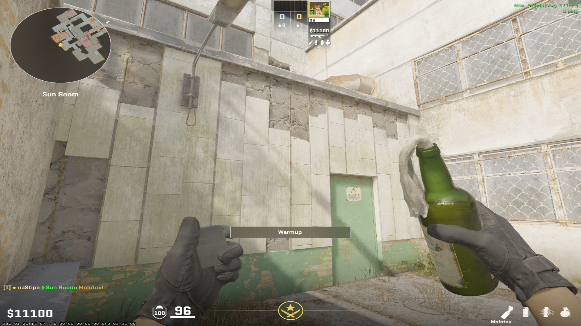 Cache molotov lineup B Site Left Molotov — throw 1, where to aim