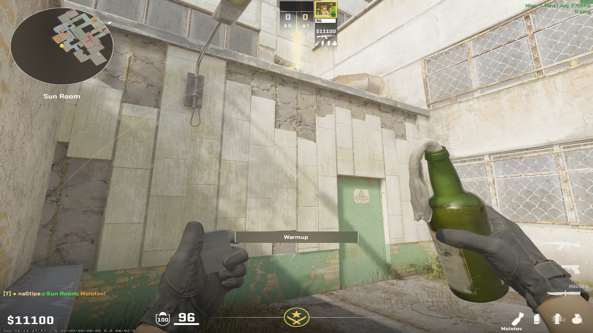 Cache molotov lineup Spray Molotov — throw 1, where to aim