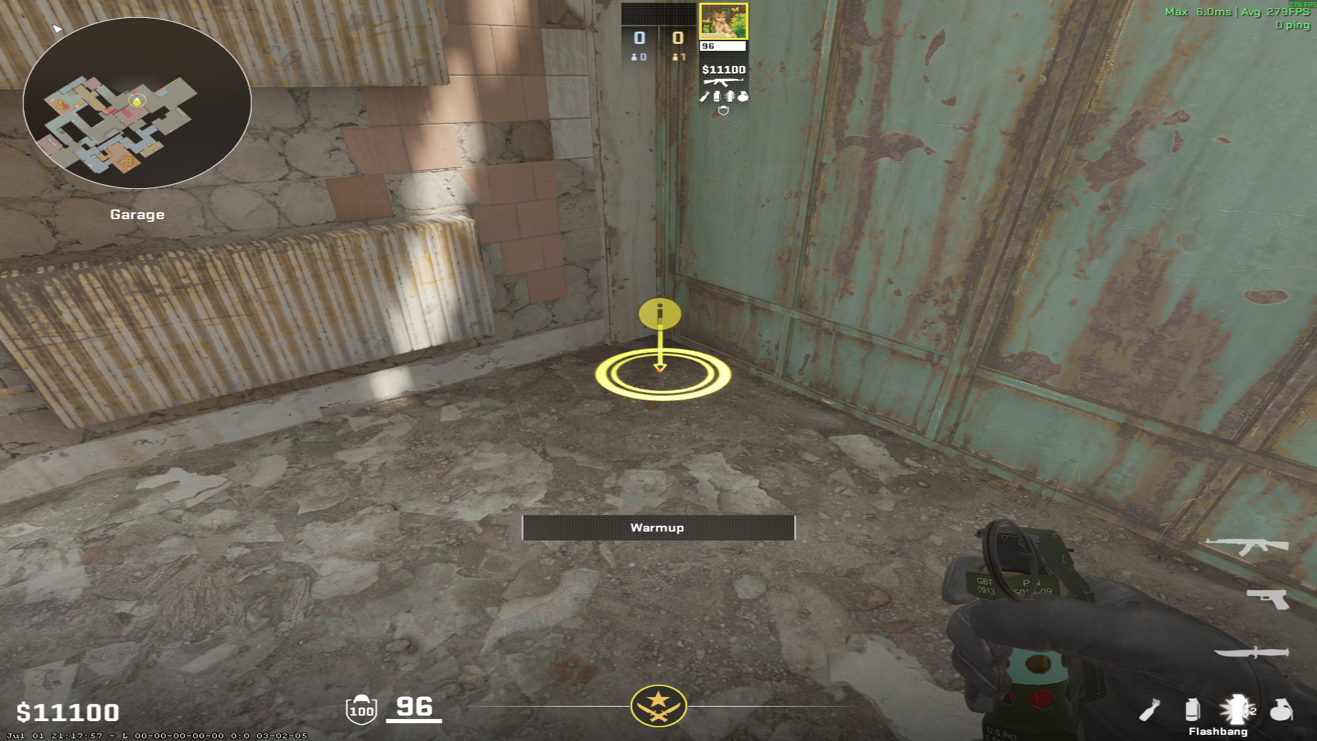Cache flash lineup Mid Pop Flash — throw 1, where to stand