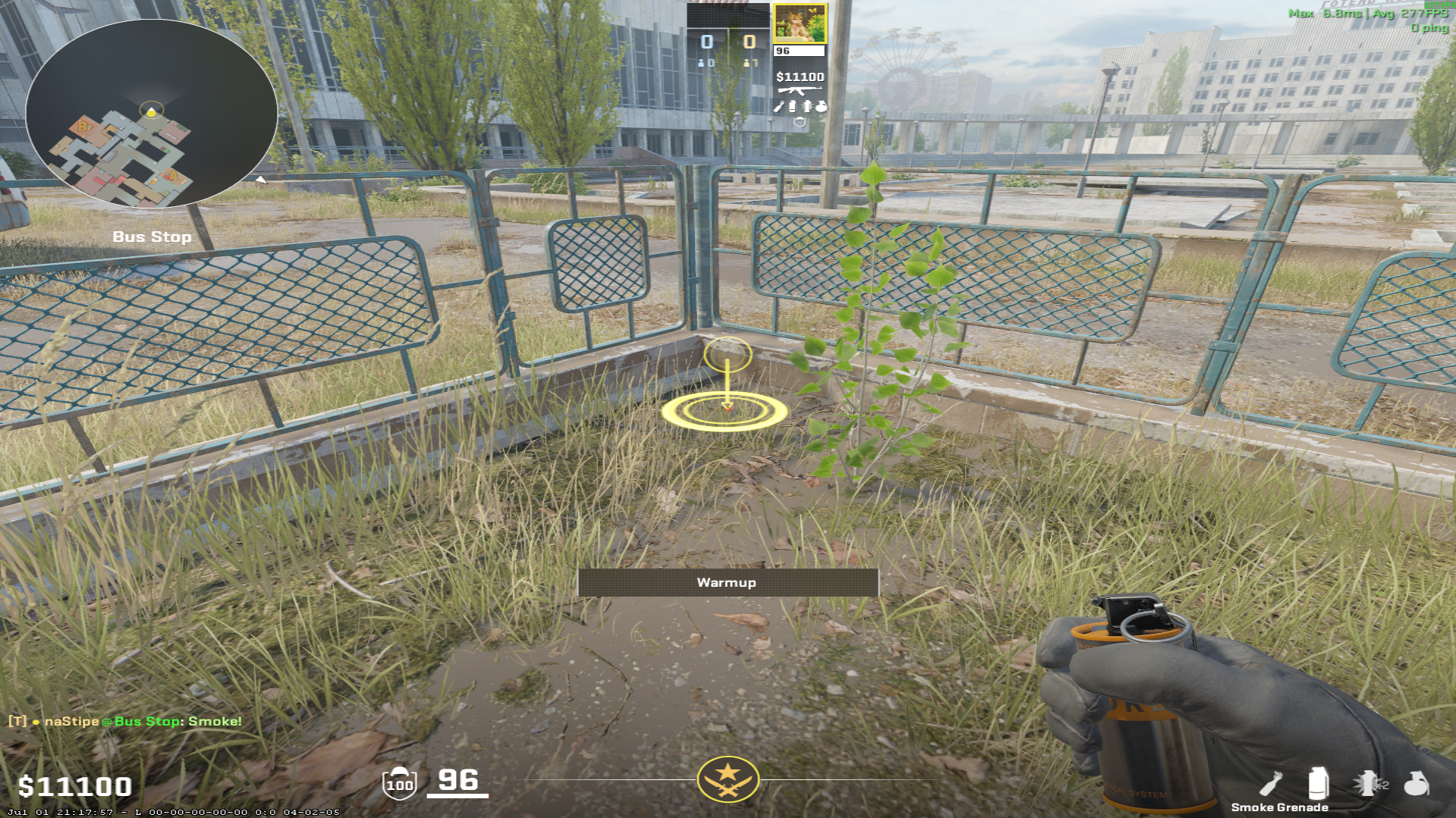 Cache smoke lineup Mid Smoke — throw 2, where to stand