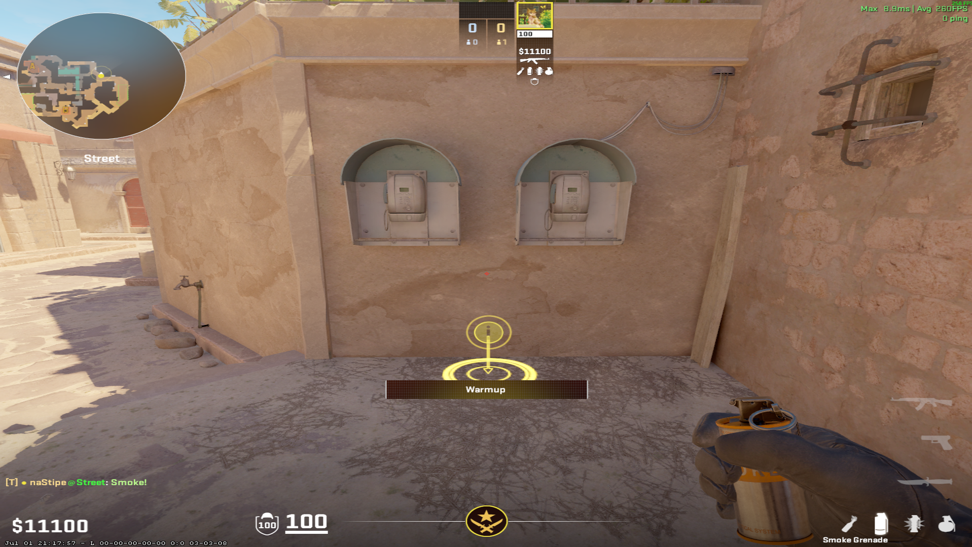 Anubis smoke lineup Temple Smoke (Mid) — throw 1, where to stand (1)