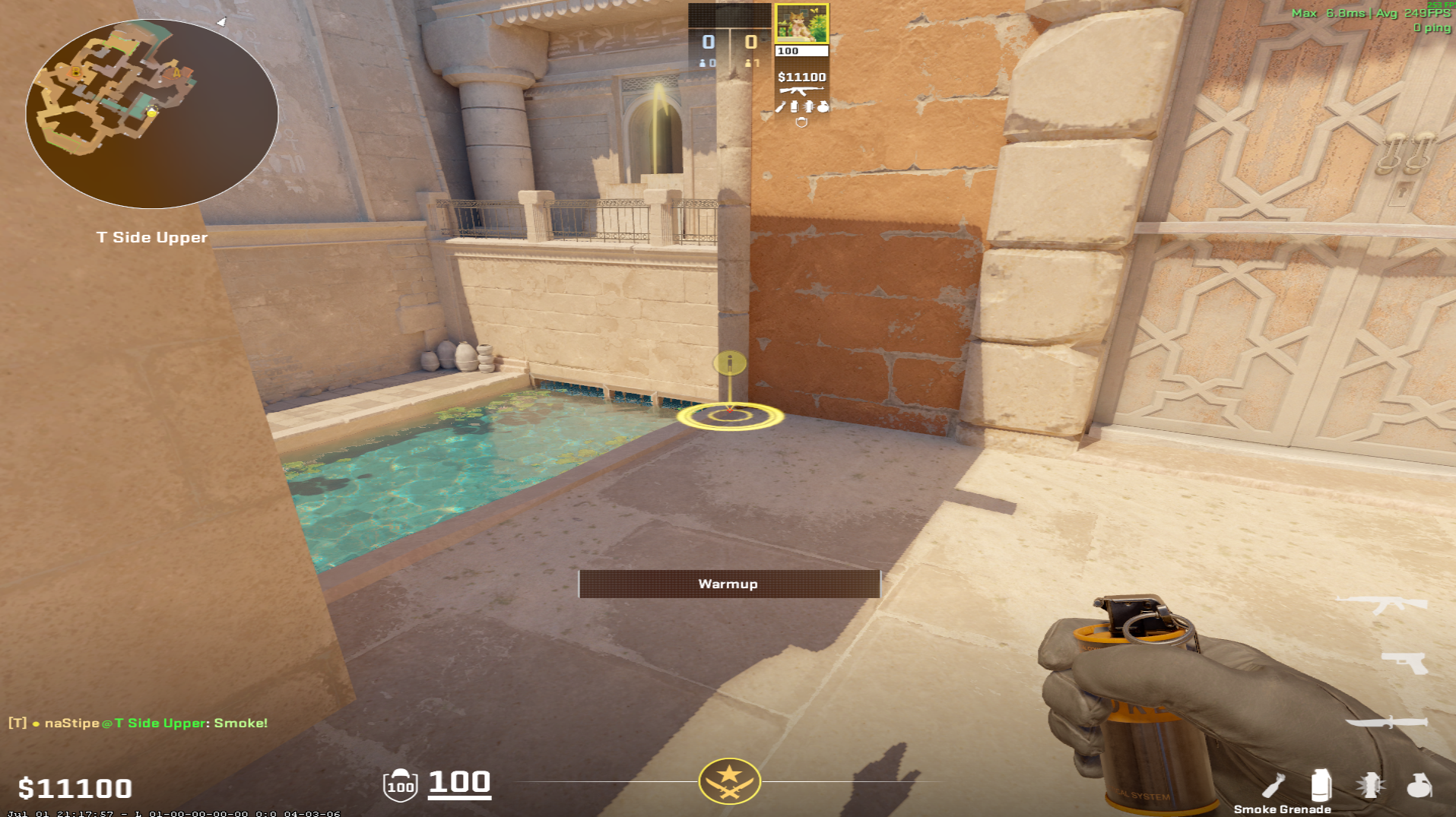 Anubis smoke lineup Camera Smoke — throw 1, where to stand (1)