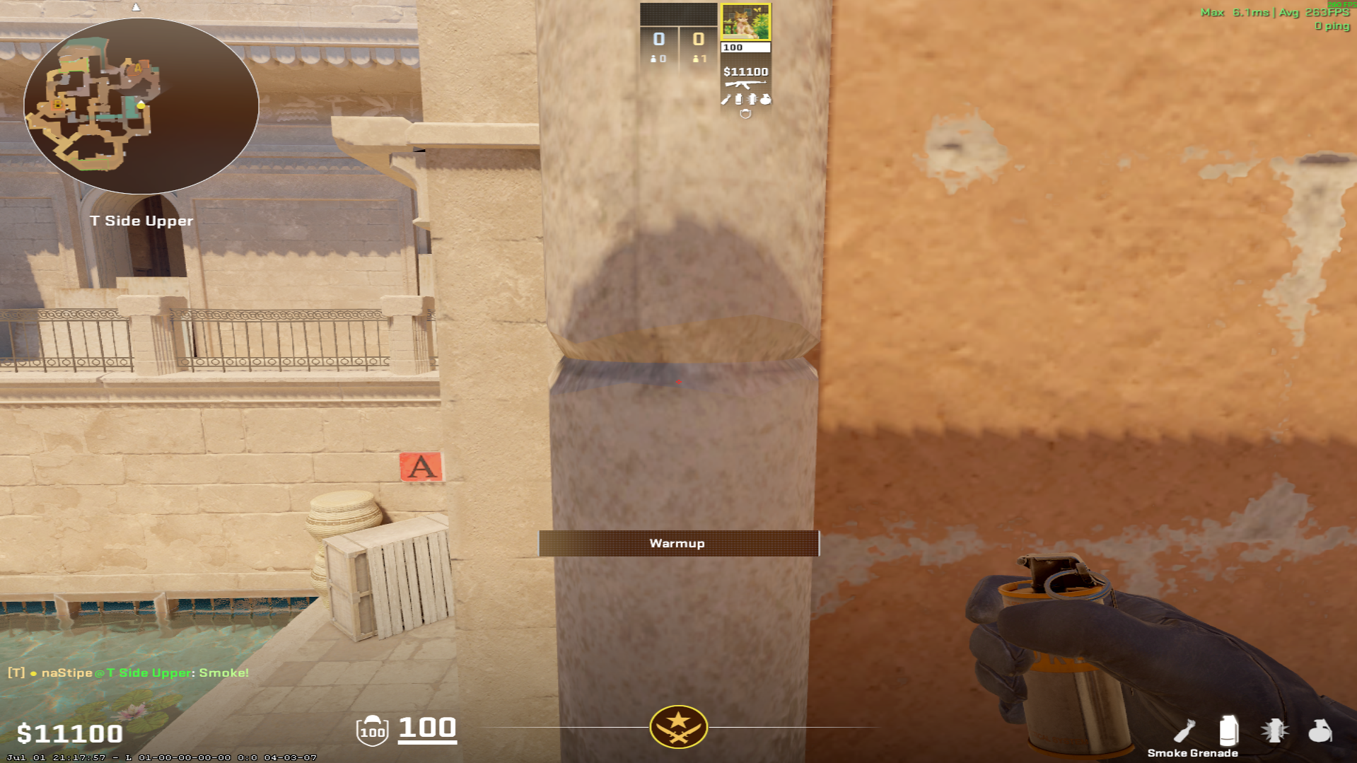 Anubis smoke lineup Camera Smoke — throw 1, where to stand (2)