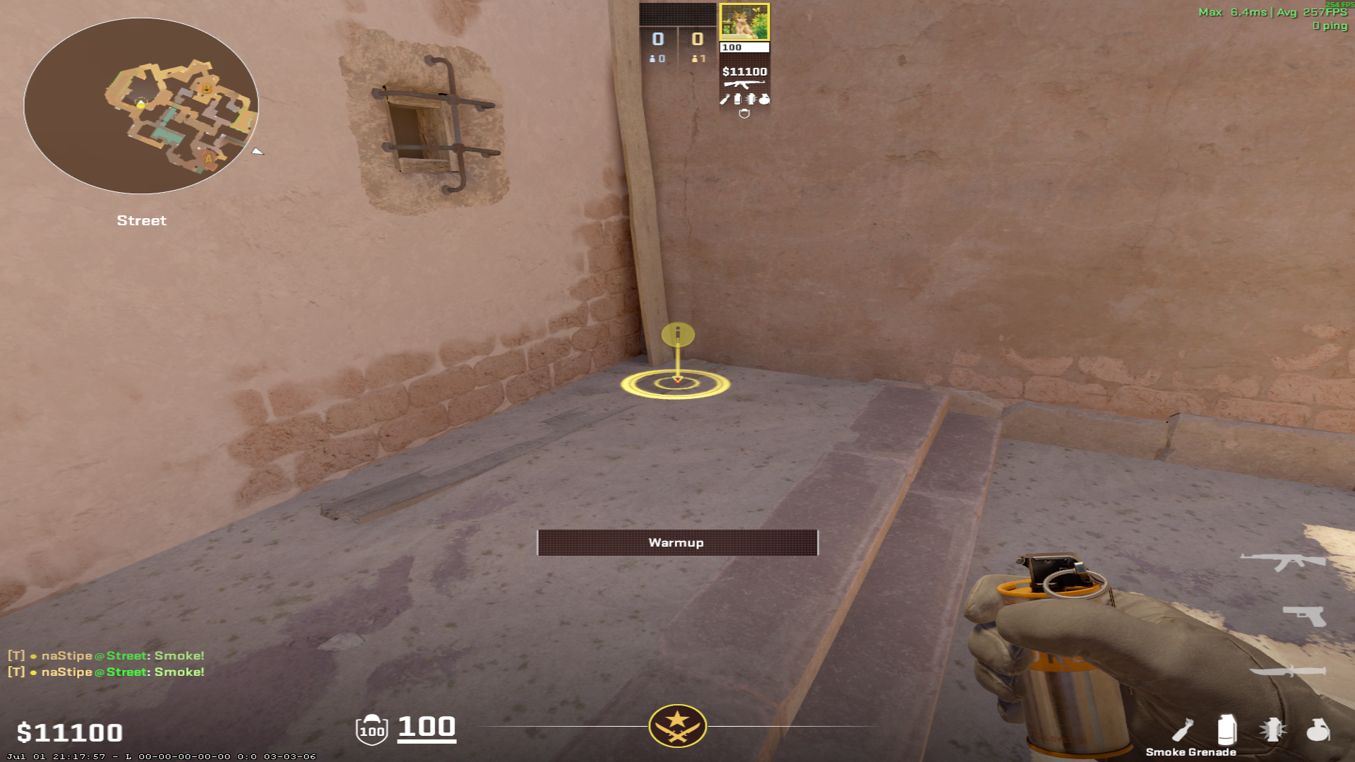 Anubis smoke lineup Temple Smoke (Mid) — throw 2, where to stand