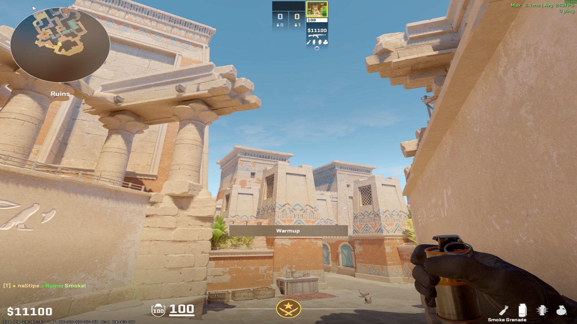 Anubis smoke lineup Temple Smoke (Mid) — throw 3, where to aim