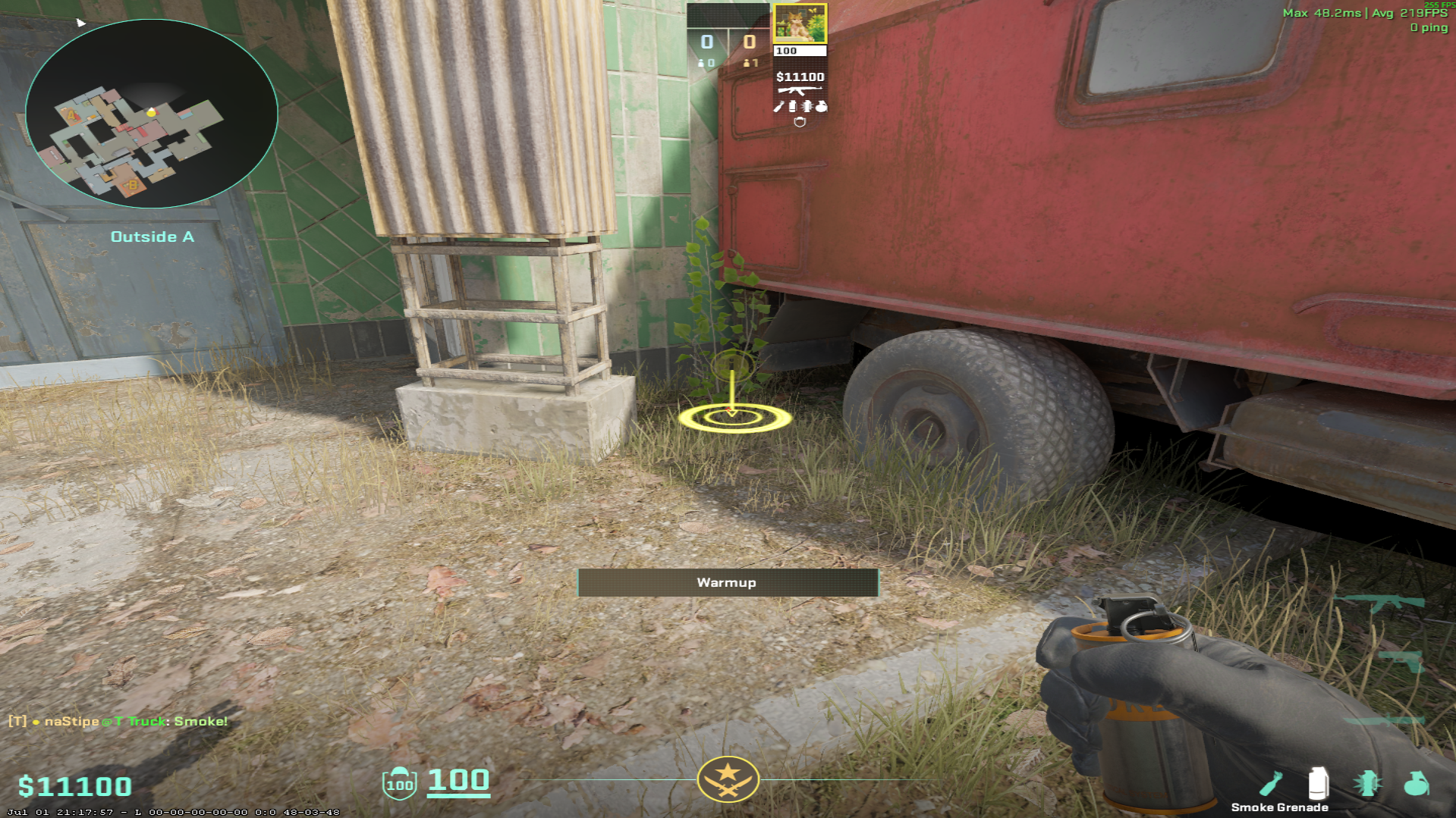 Cache smoke lineup White Box Smoke — throw 1, where to stand