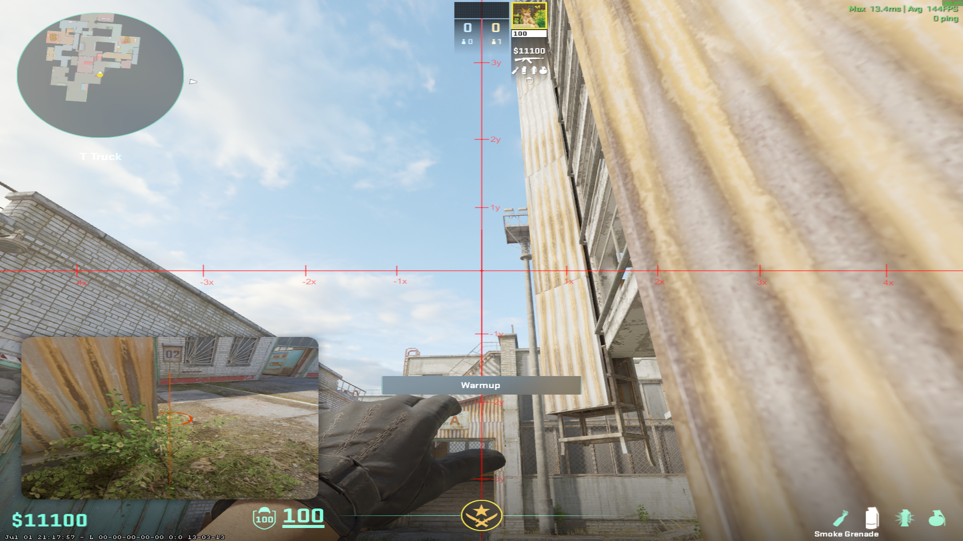 Cache smoke lineup White Box Smoke — throw 1, where to aim