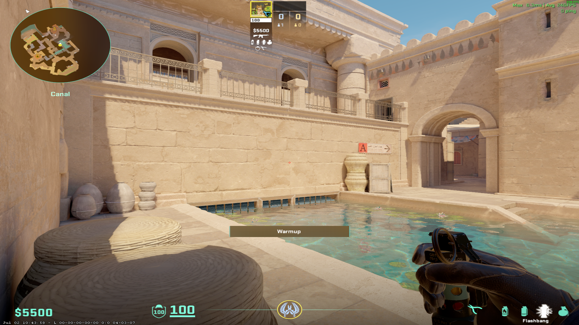Anubis flash lineup A Site Flash — throw 1, where to aim