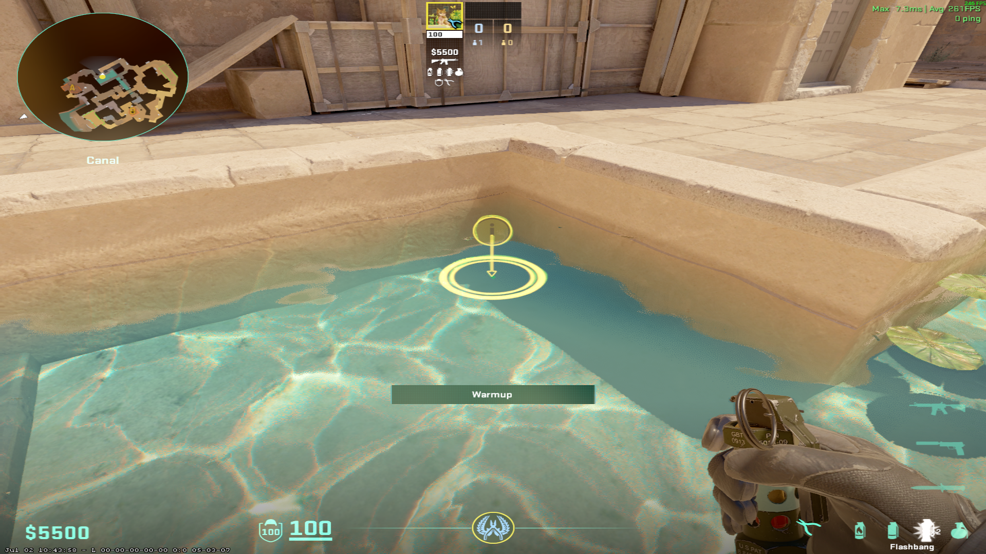 Anubis flash lineup A Site Flash — throw 2, where to stand