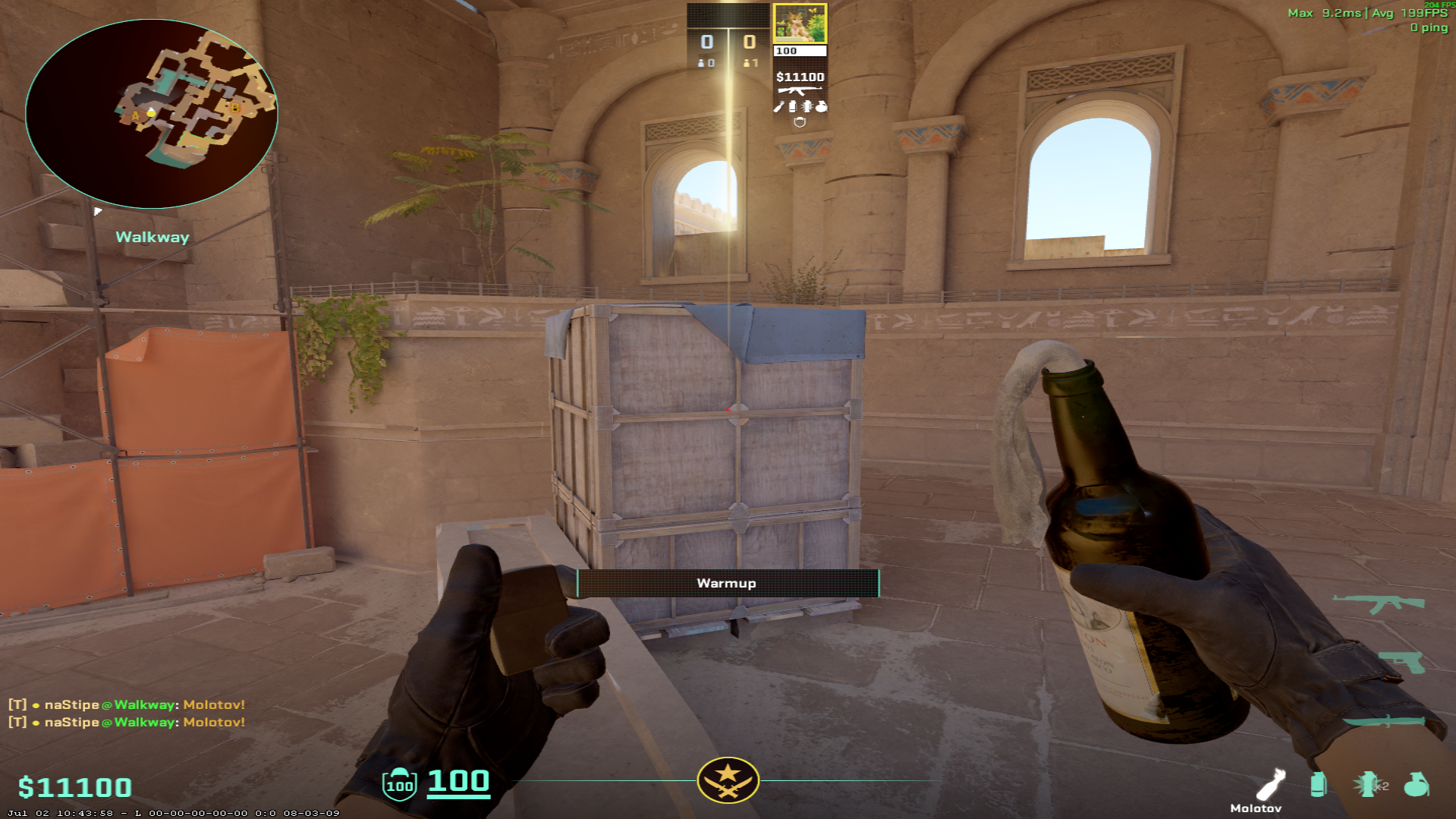 Anubis molotov lineup A Main Molotov (Water side) — throw 1, where to aim