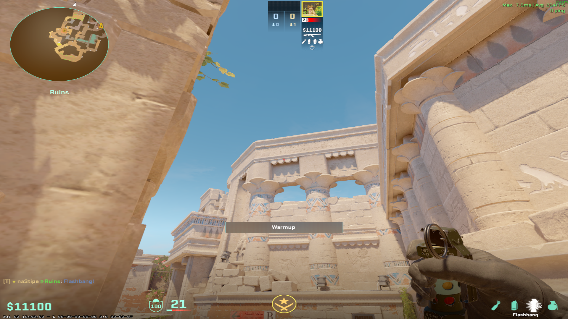 Anubis flash lineup B Flash — throw 2, where to aim