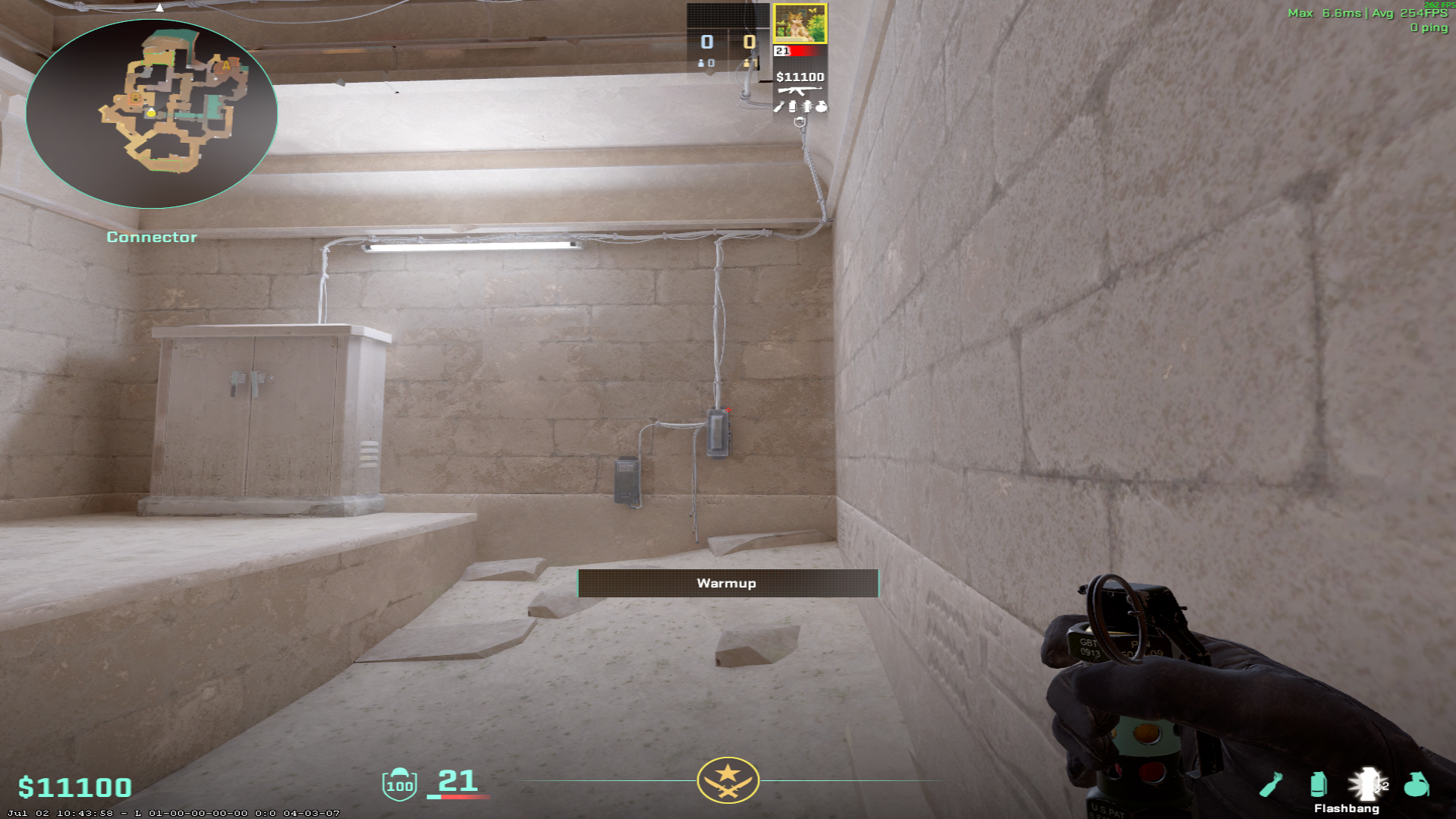 Anubis flash lineup Water Flash from Connector — throw 1, where to aim