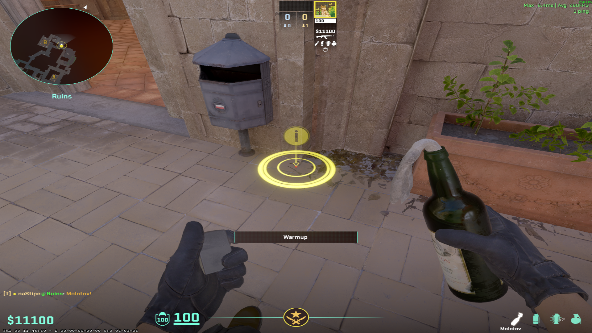Inferno molotov lineup Unnamed molotov lineup — throw 1, where to stand