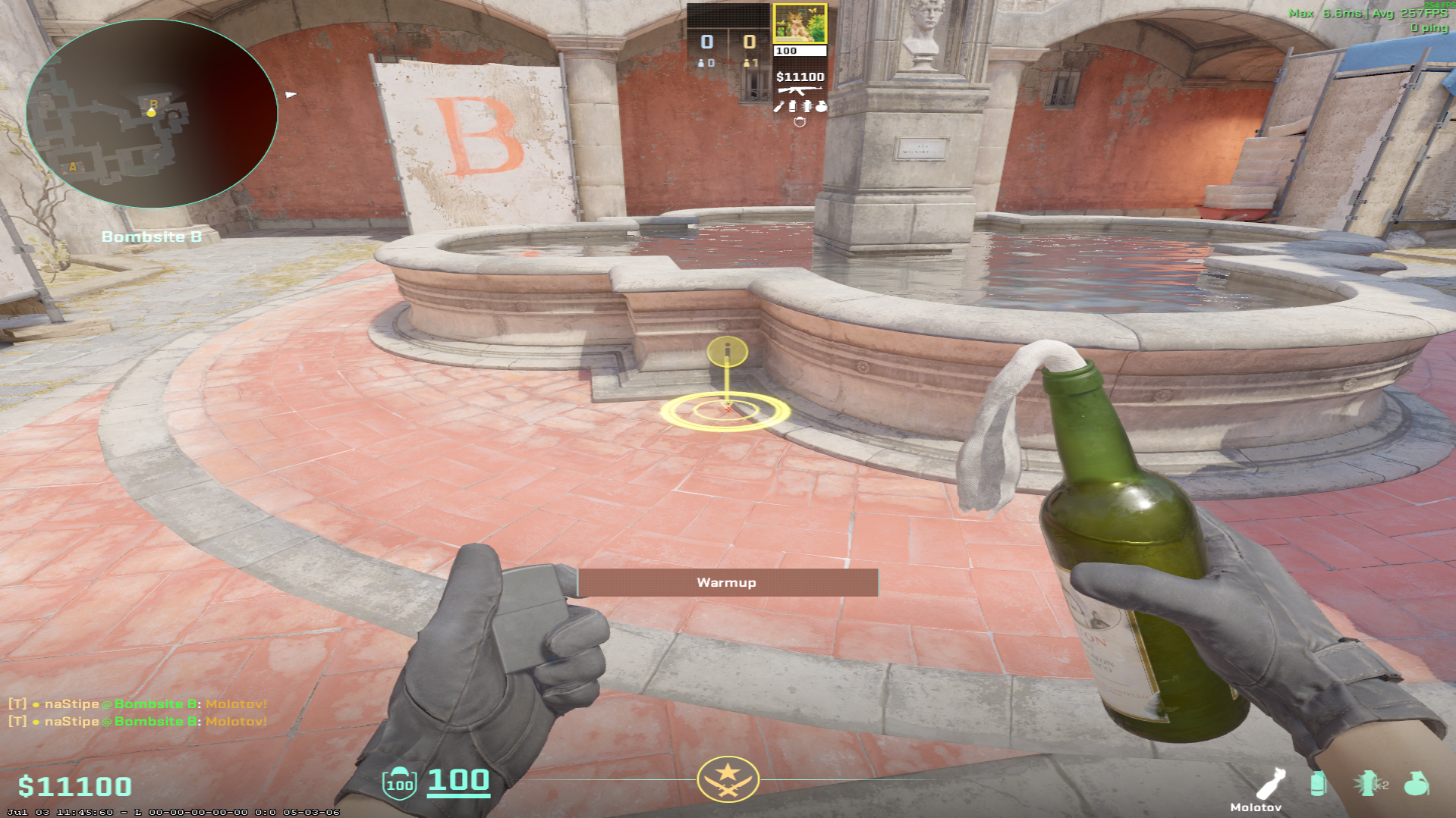 Inferno molotov lineup Unnamed molotov lineup — throw 1, where to stand
