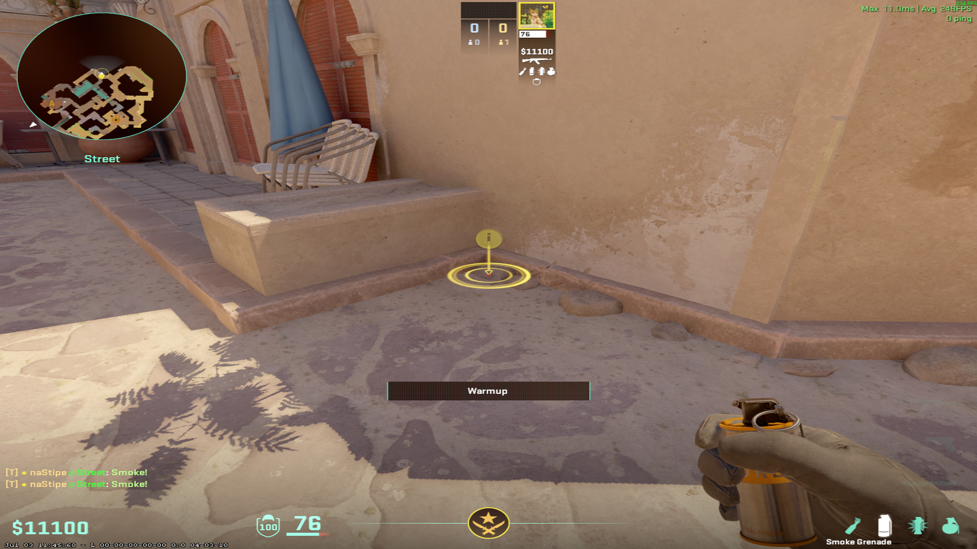 Anubis smoke lineup Camera Smoke — throw 3, where to stand