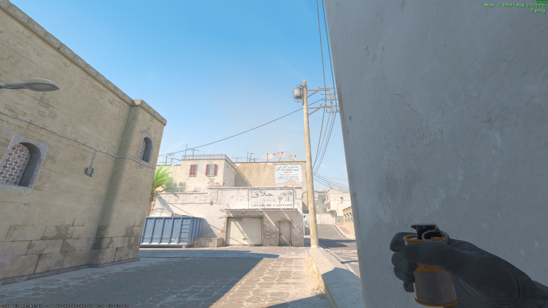 Dust II smoke lineup A Site Smoke — throw 1, where to aim