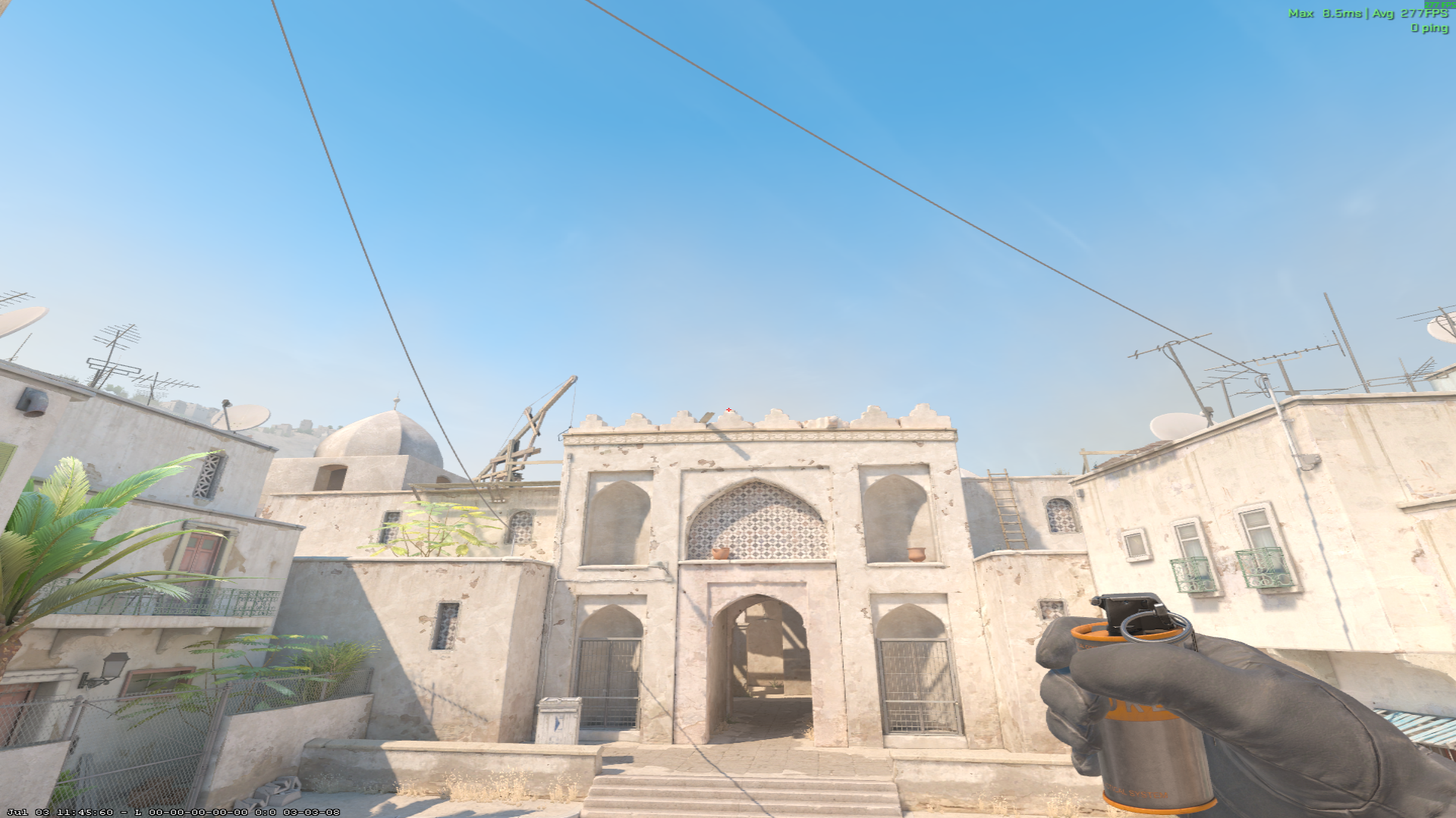 Dust II smoke lineup B Plat Smoke — throw 2, where to aim