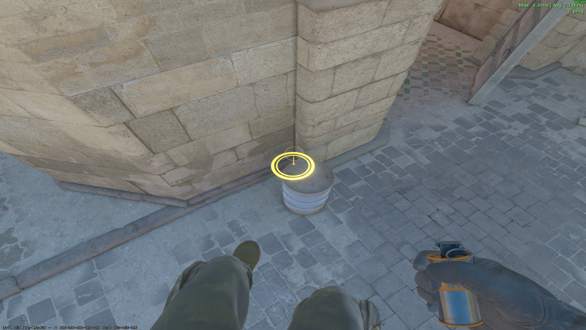 Dust II smoke lineup Mid to B Smoke — throw 2, where to stand