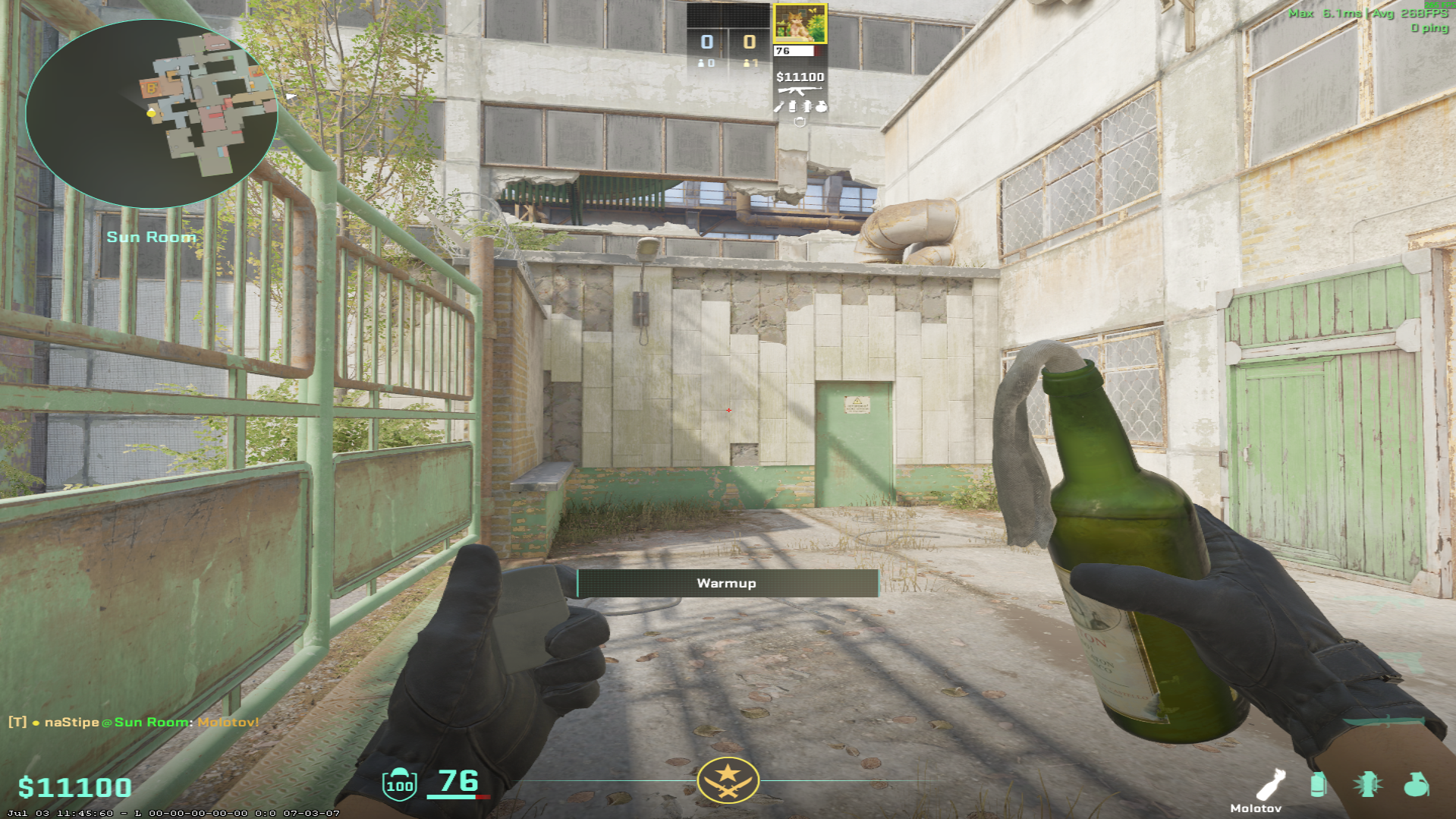 Cache molotov lineup B Default Molotov — throw 1, where to aim