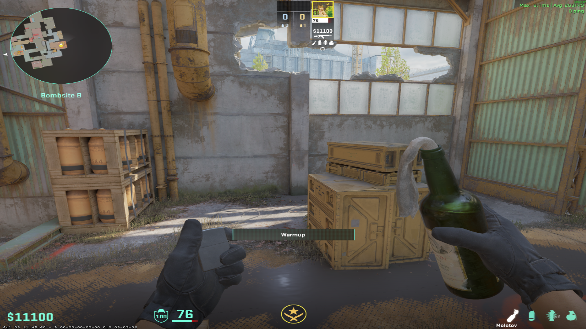 Cache molotov lineup Toxic Molotov From B Site — throw 1, where to aim