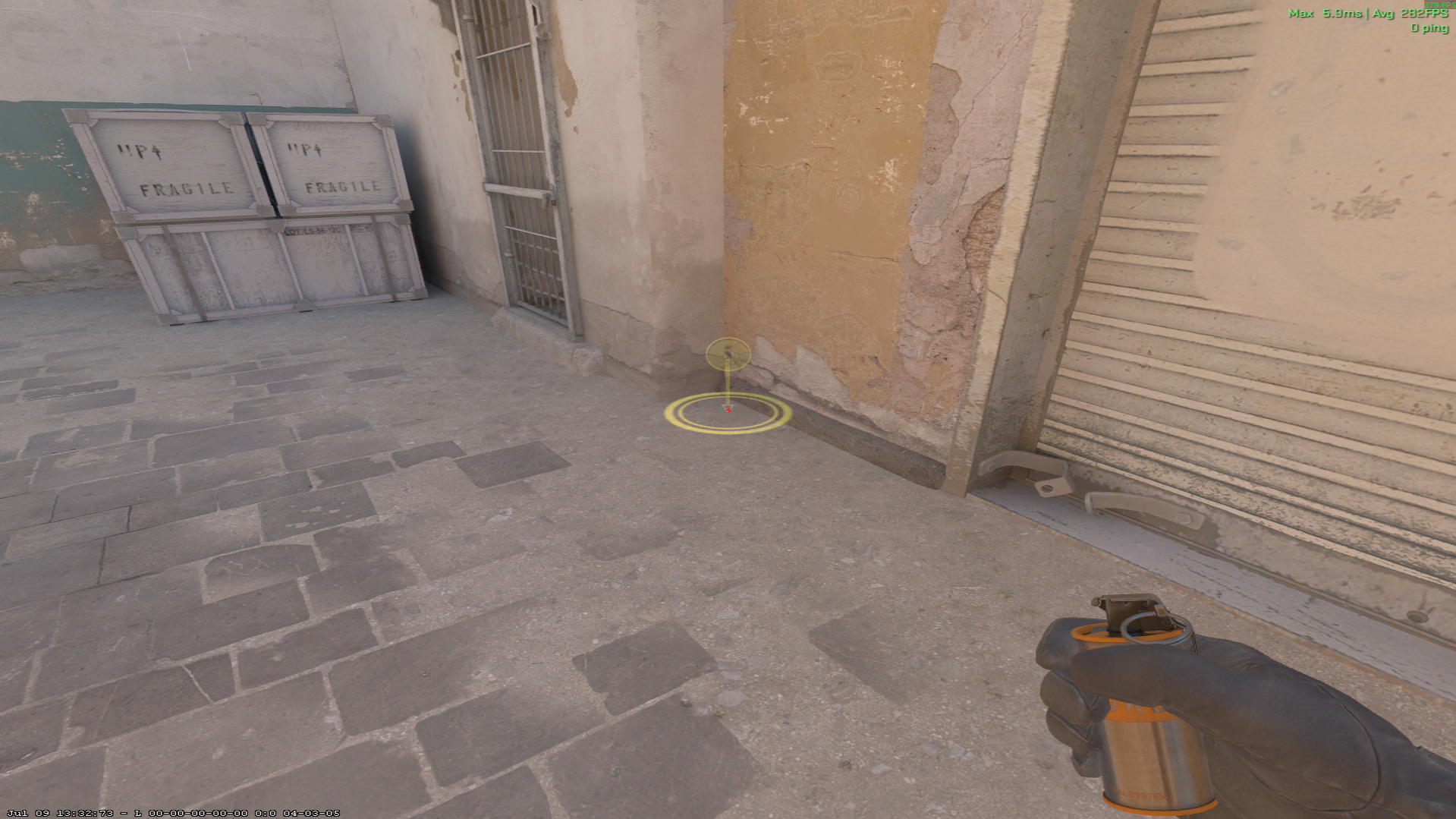 Dust II smoke lineup A Site Smoke — throw 2, where to stand