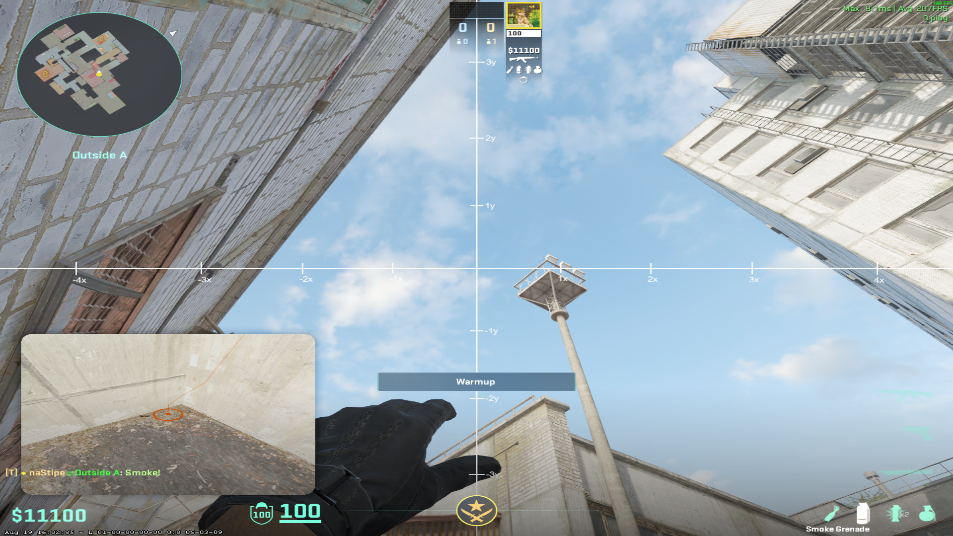 Cache smoke lineup CT Smoke — throw 1, where to aim