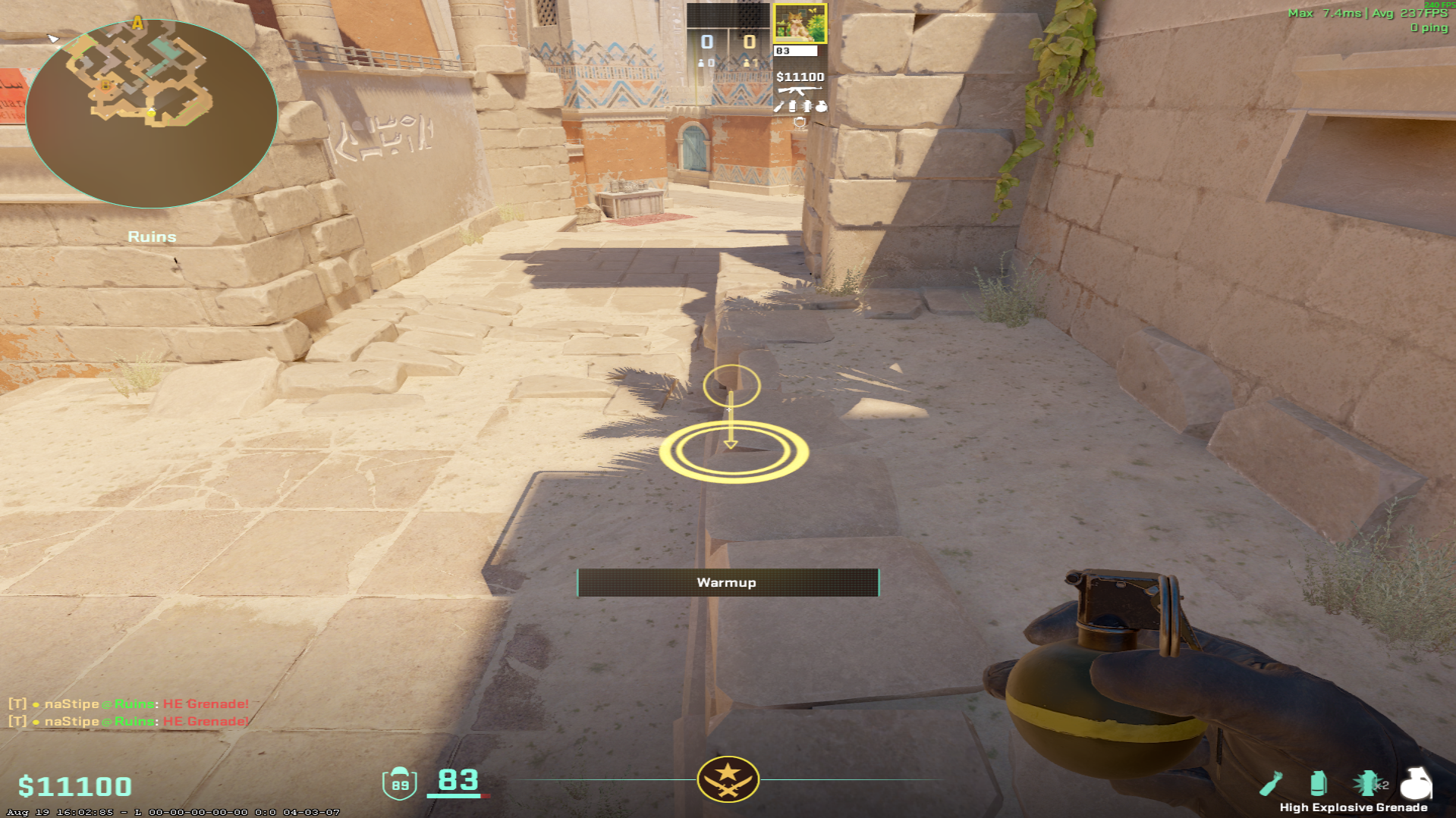 Anubis he grenade lineup Run + Throw HE Grenade Lineup — throw 1, where to stand
