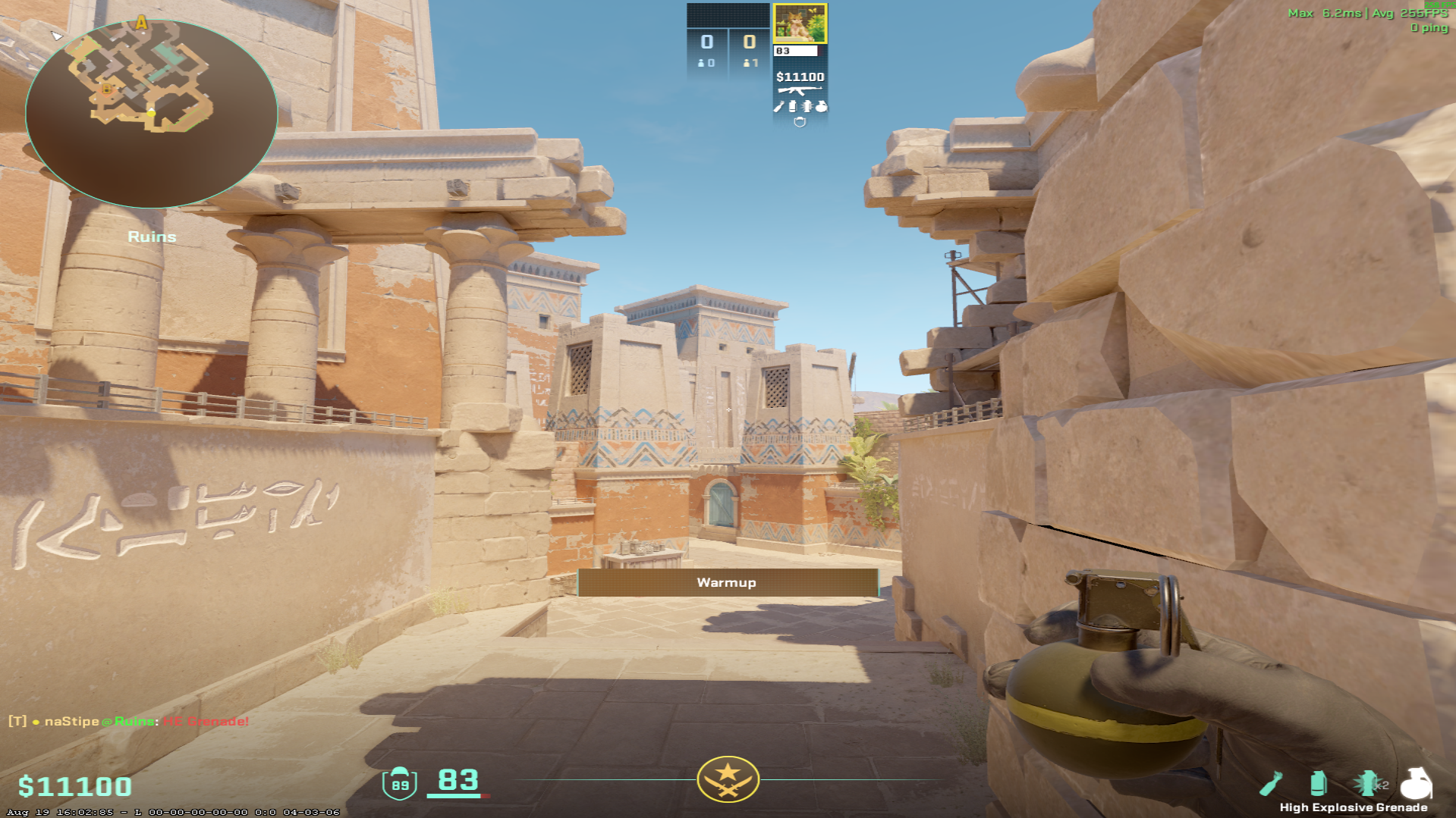 Anubis he grenade lineup Run + Throw HE Grenade Lineup — throw 1, precise aim point