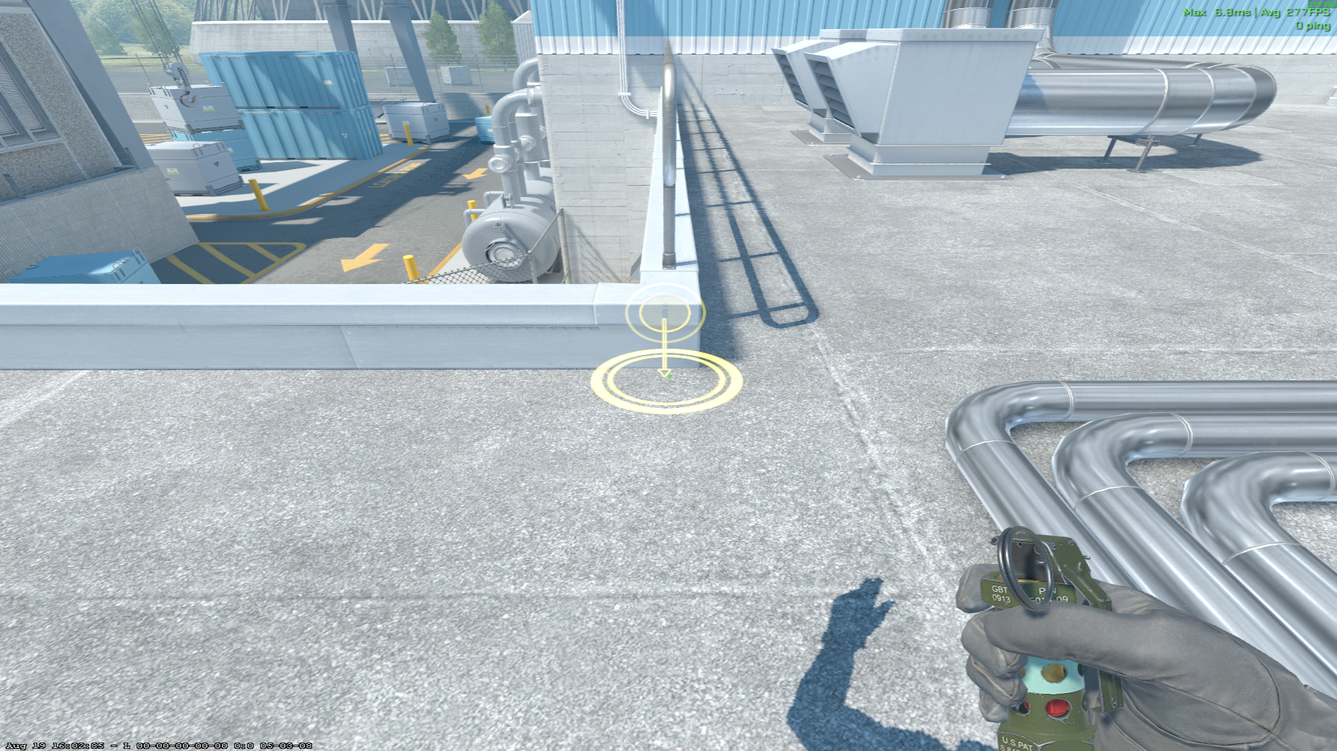 Nuke flash lineup A Site Flash — throw 1, where to stand