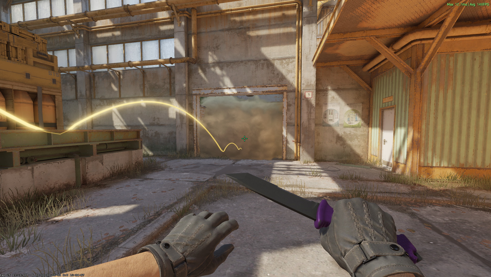 Cache smoke lineup CT Smoke — throw 3, result